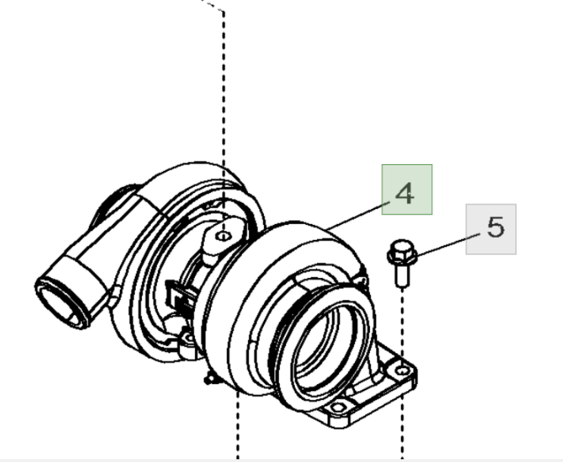 約翰迪爾強(qiáng)鹿4045TF220渦輪增壓器RE508971